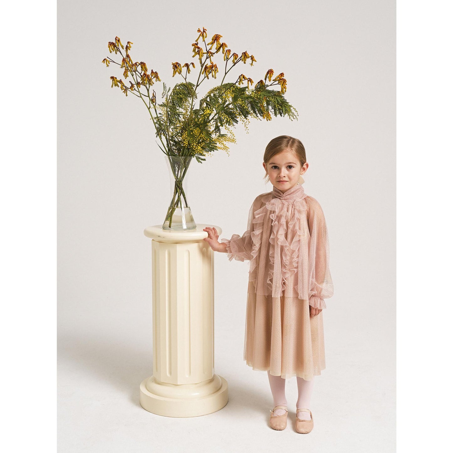 52B.42210140027 # Παιδικό Τούλινο Φόρεμα Chloe Gold