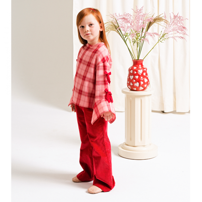 52B.42210201023 # Παιδικό Κοτλέ Παντελόνι Καμπάνα Κόκκινο