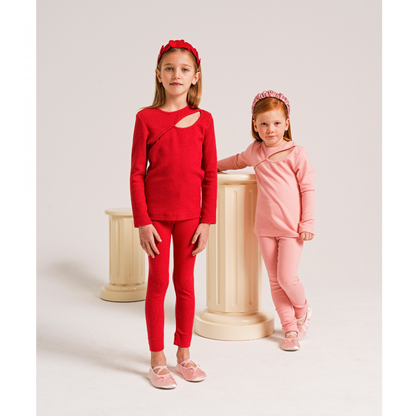 52B.42210203003 #  Παιδικό Κολάν Ριμπ Κόκκινο