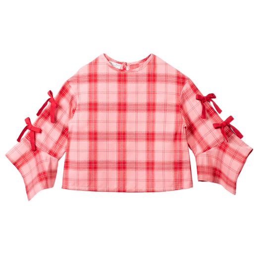 52B.42210220003 # Παιδική Μπλούζα Καρό Red & Pink