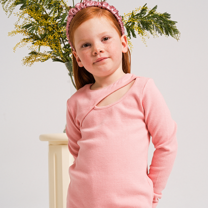 52B.42210222109 # Παιδική Μακρυμάνικη Μπλούζα Ριμπ Ροζ