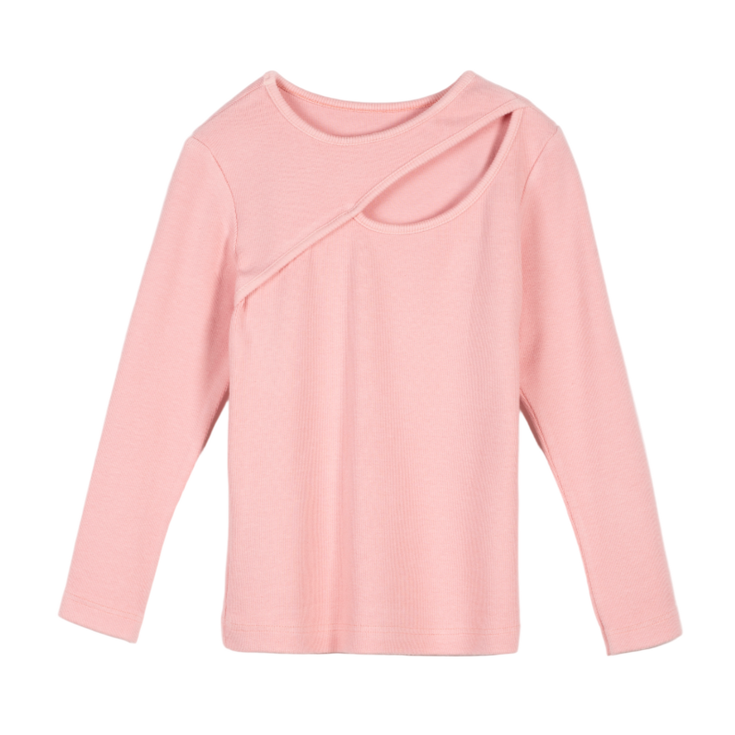 52B.42210222109 # Παιδική Μακρυμάνικη Μπλούζα Ριμπ Ροζ