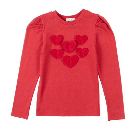52B.42210222113 # Παιδική Μακρυμάνικη Μπλούζα Red Hearts