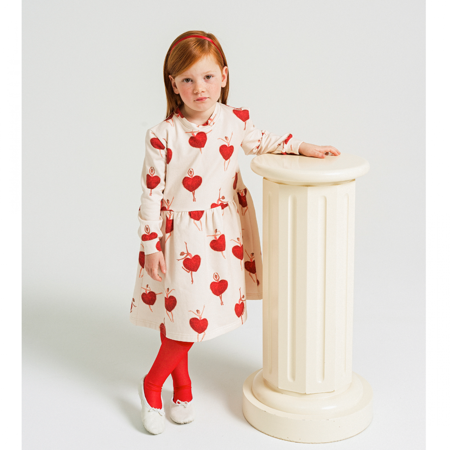 52B.42210241009 # Παιδικό Φόρεμα Φούτερ Ballerina Hearts