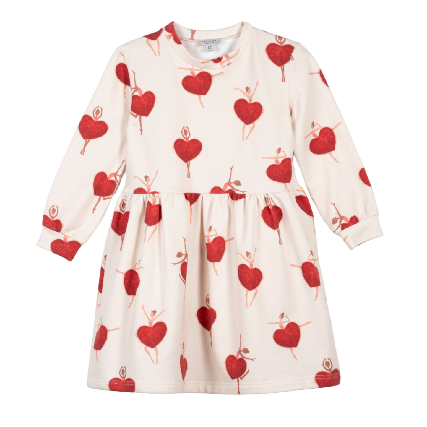 52B.42210241009 # Παιδικό Φόρεμα Φούτερ Ballerina Hearts