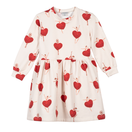 52B.42210241009 # Παιδικό Φόρεμα Φούτερ Ballerina Hearts