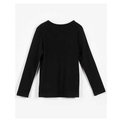 52B.42210322102 # Παιδική Μακρυμάνικη Μπλούζα Ριμπ Cutout Μαύρη