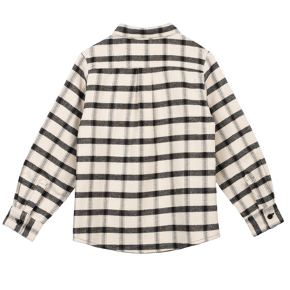 52B.42211223102 # Παιδικό Πουκάμισο Καρό Μαύρο