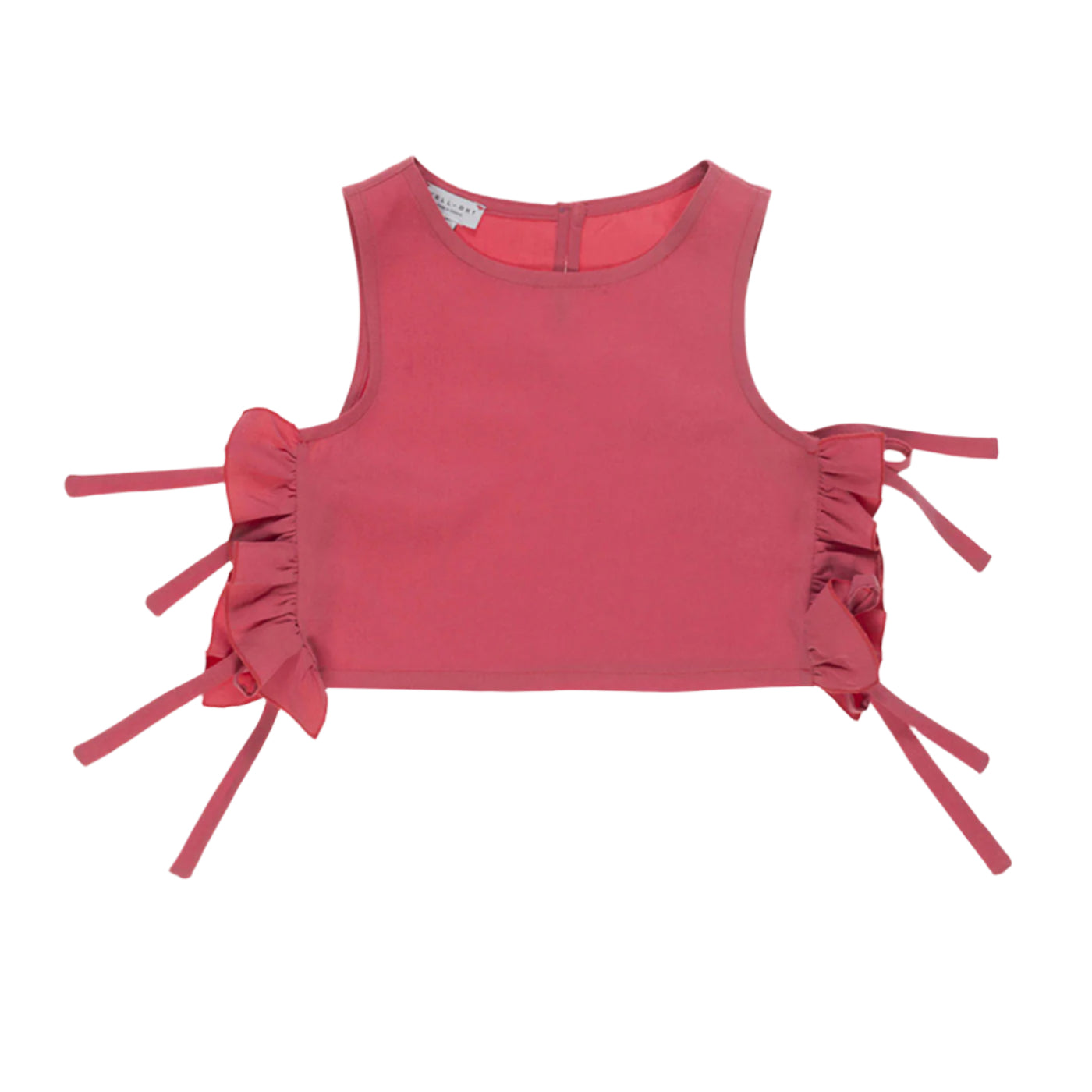 52A.42300120073 # Παιδικό Κροπ Τοπ με Φιόγκους Ροζ