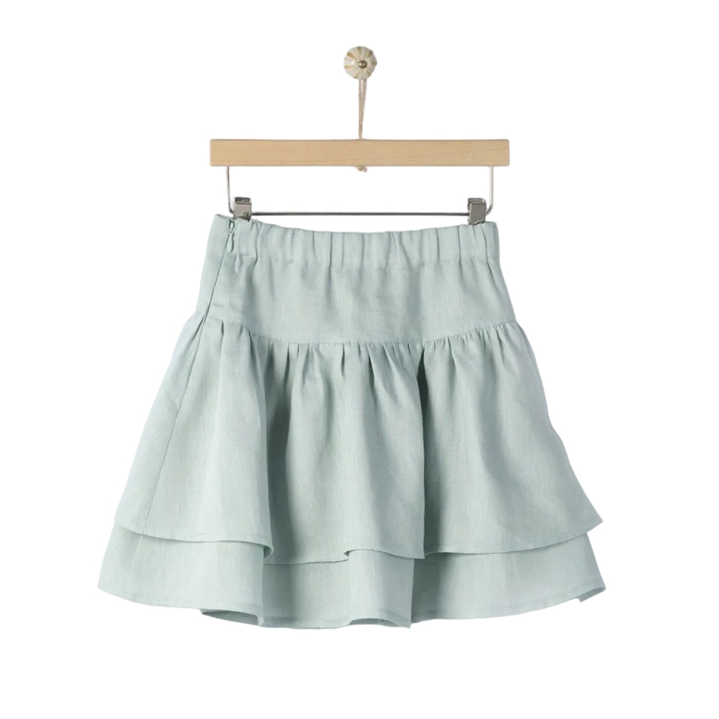 62A.42310307026 # Kis Linen Skirt Gaia Dusty Aqua