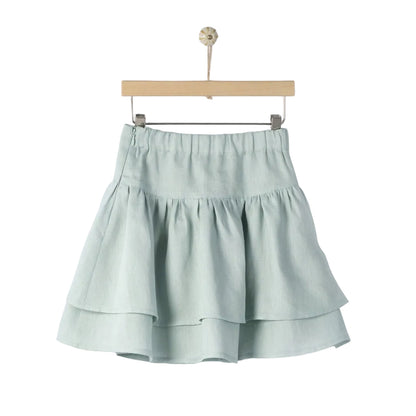 62A.42310307026 # Kis Linen Skirt Gaia Dusty Aqua