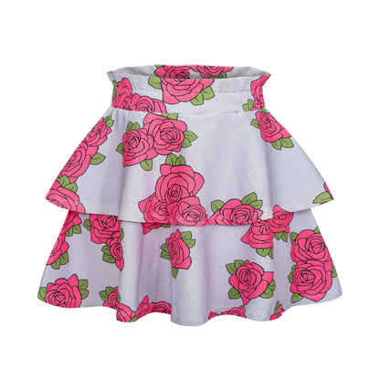 52B.ROSES VIOLET _SKIRT # Παιδική Φούστα Roses Violet
