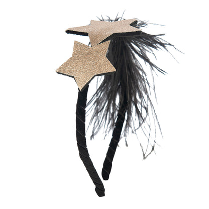 52B.xmas-head-party-black-gold-stars # Παιδική Στέκα Μαλλιών Party Time Black Gold Stars