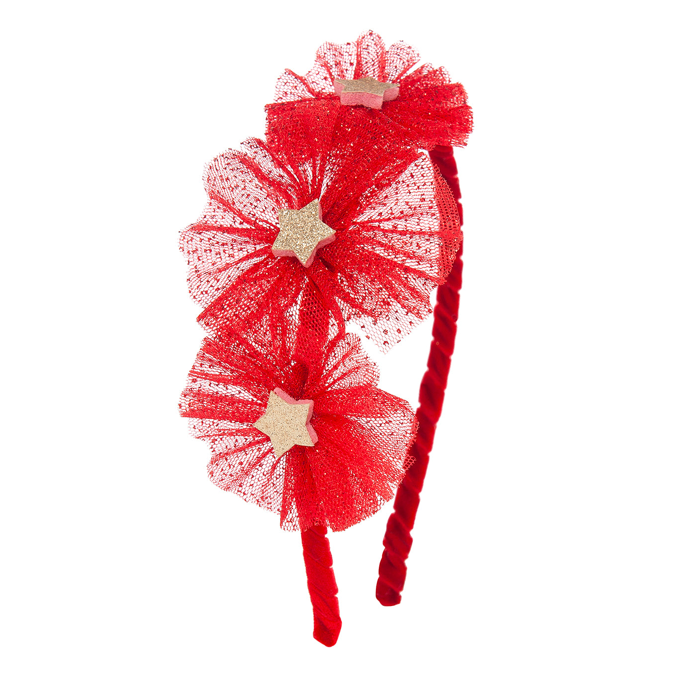 52B.xmas-head-red-starry # Παιδική Στέκα Μαλλιών Red Starry Night