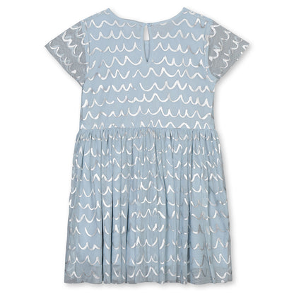 Παιδικό Τούλινο Φόρεμα με Μεταλλικό Τύπωμα