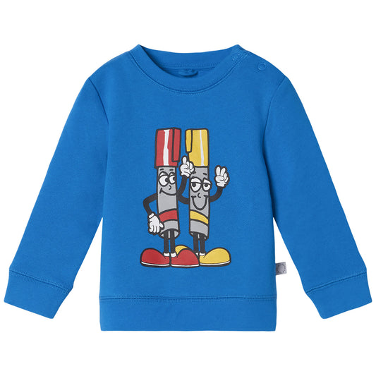 Βρεφική Μπλούζα Φούτερ Painting Tubes Blue