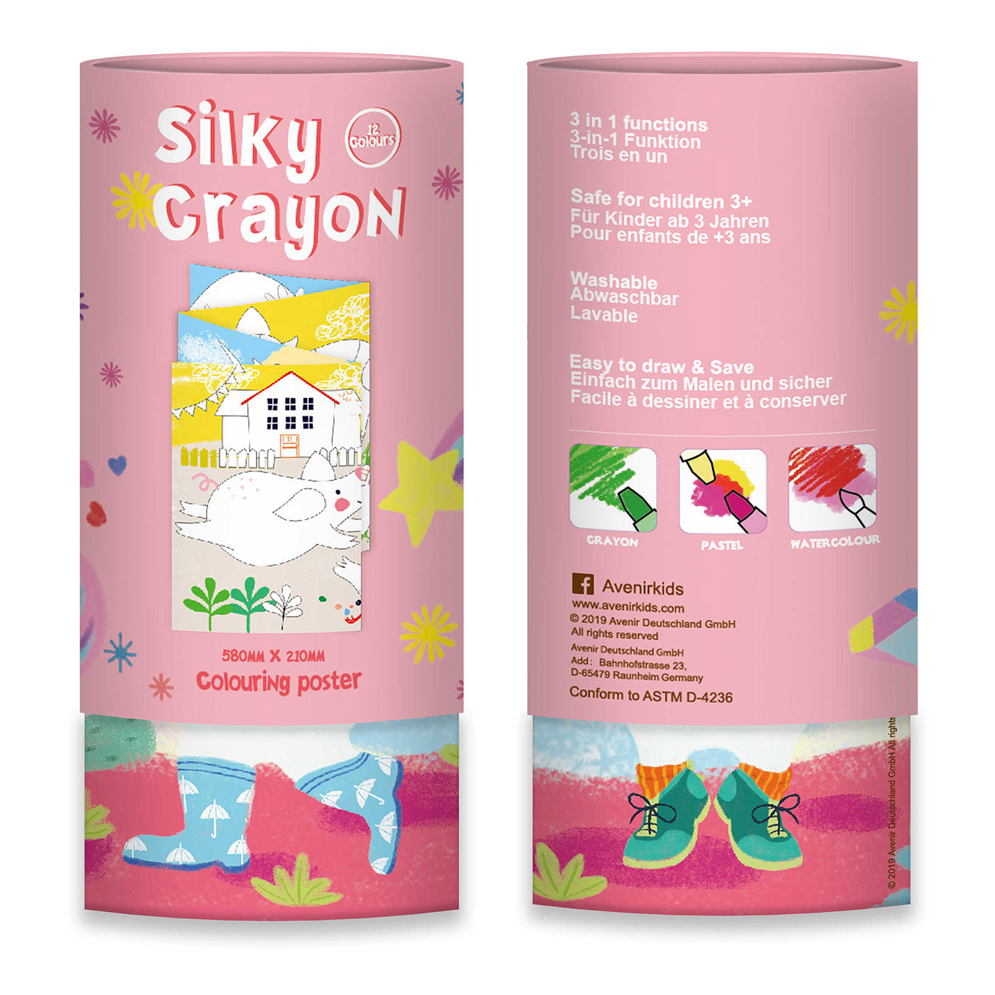 Σετ Silky Κηρομπογιές Unicorn