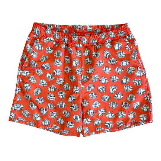 62A.GUAPI_1304_SHELL TANGERINE # Kids' Swim Shorts Guapi Shell Tangerine