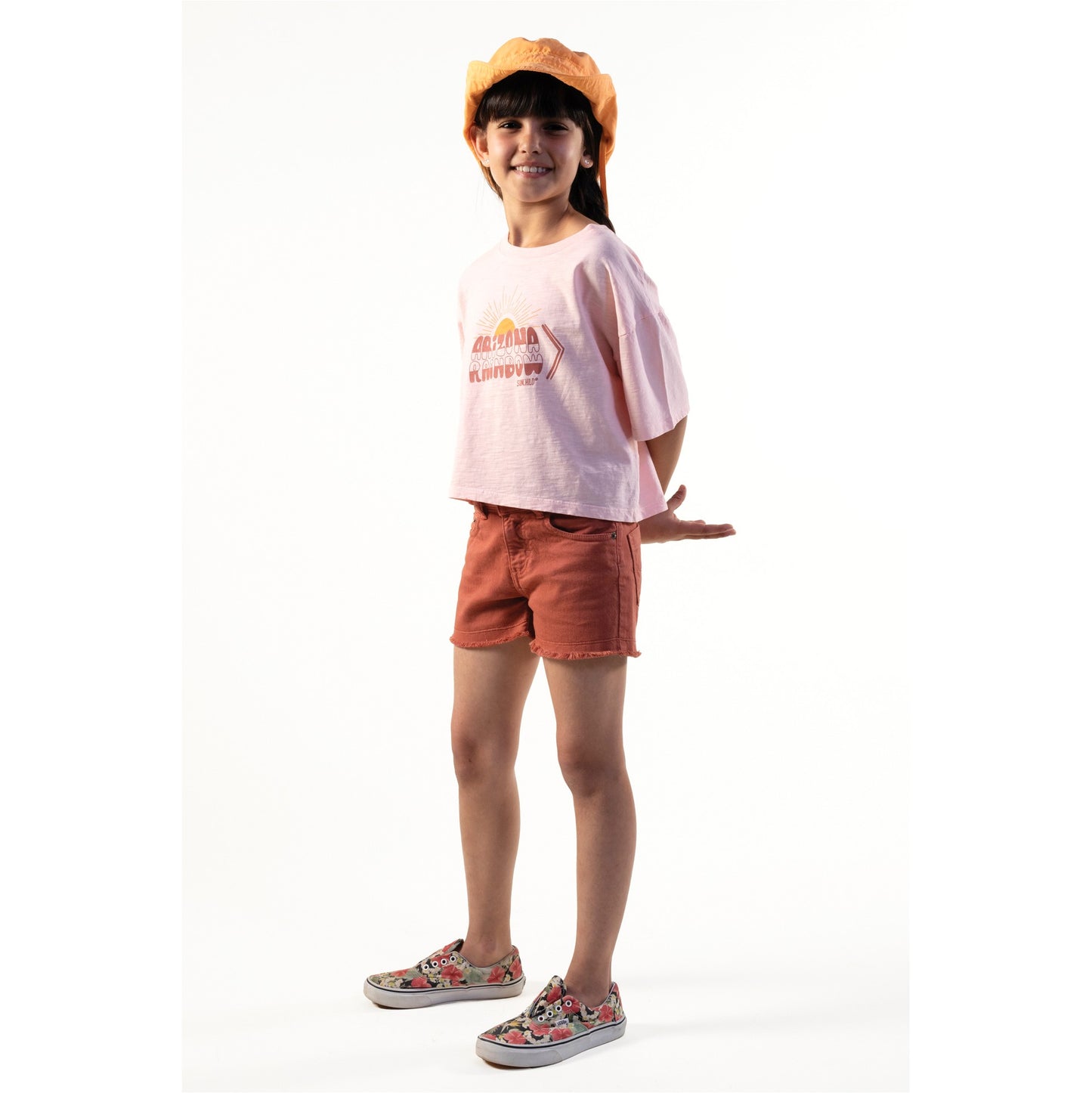62A.PRASLIN_203_CACAO # Kids Denim Shorts Praslin Cacao