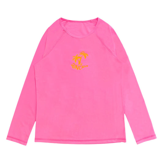 62A.SACO SMALLPALM_5028_BUBBLE # Kids Long-sleeved Beach T-Shirt Saco Bubble
