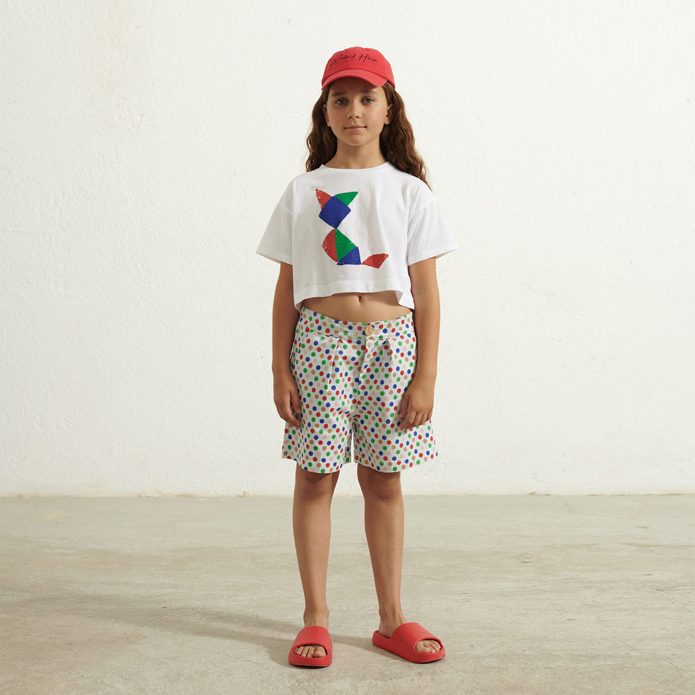 Παιδική Μπλούζα Cropped Tangram White