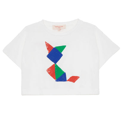 Παιδική Μπλούζα Cropped Tangram White