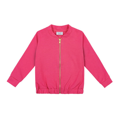 52B.BEAR PINK _BOMBER # Παιδική Ζακέτα Bomber Bear Pink