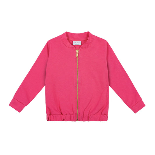 52B.BEAR PINK _BOMBER # Παιδική Ζακέτα Bomber Bear Pink