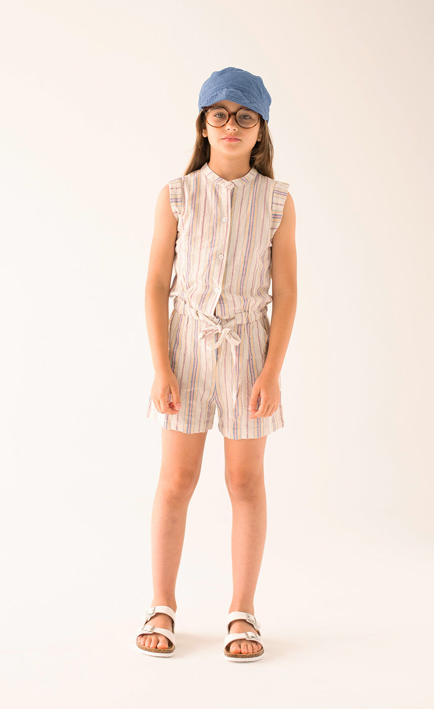 Παιδική Ολόσωμη Φόρμα Summer Multi Pinstripe