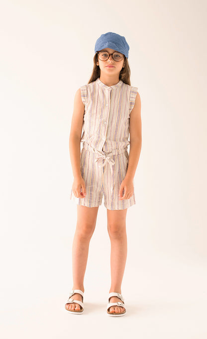 Παιδική Ολόσωμη Φόρμα Summer Multi Pinstripe