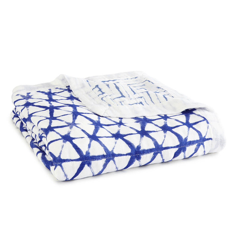 Κουβέρτα Indigo Shibori