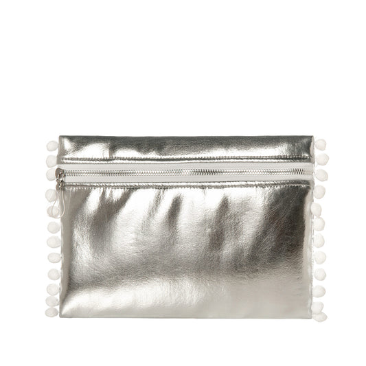 Αδιάβροχο Τσαντάκι Aliki "Pom Pom" Silver Disco