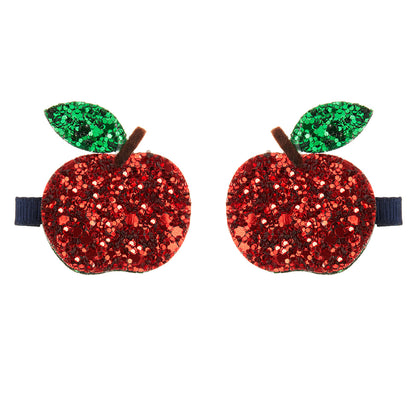 Σετ Παιδικά Κλιπ Μαλλιών Apples Glitter