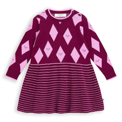 Βρεφικό Πλεκτό Φόρεμα Diamond Pomegranite
