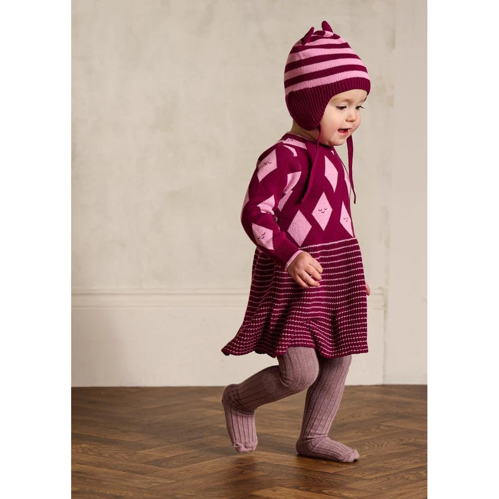 Βρεφικό Πλεκτό Φόρεμα Diamond Pomegranite