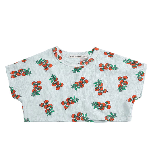 62A.B126AC023_451 # Παιδική Κοντομάνικη Mπλούζα Cropped Juicy Tomatoes
