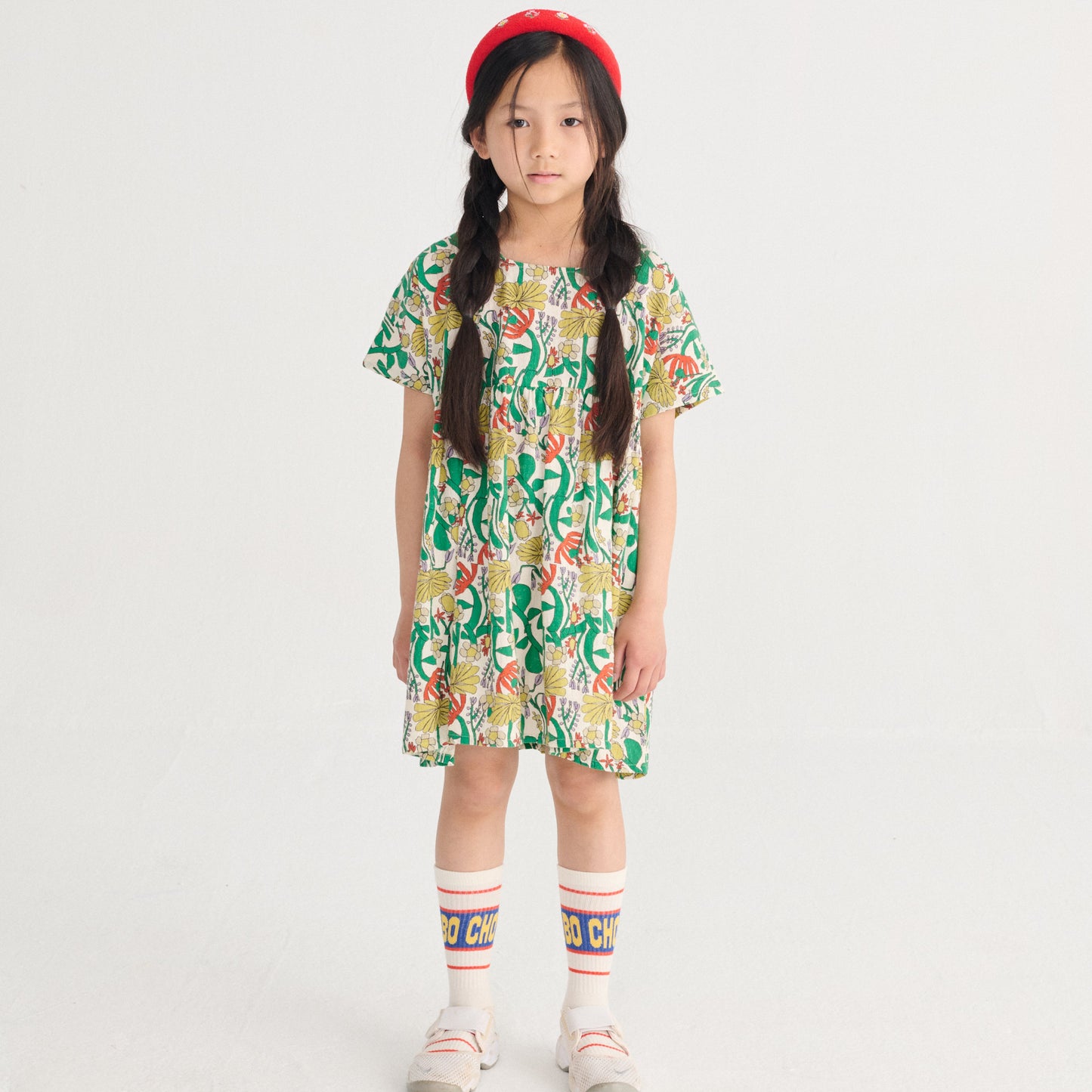 62A.B126AC104_199 # Παιδικό Κοντομάνικο Φόρεμα Color Herbalist