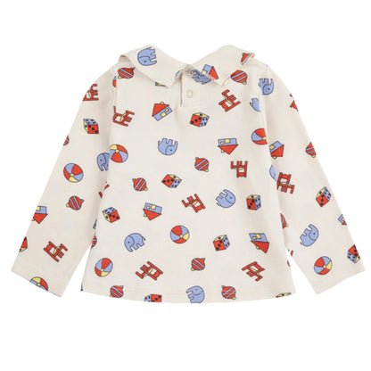 52B.B225AB006_101 # Βρεφική Μακρυμάνικη Μπλούζα Toys All Over