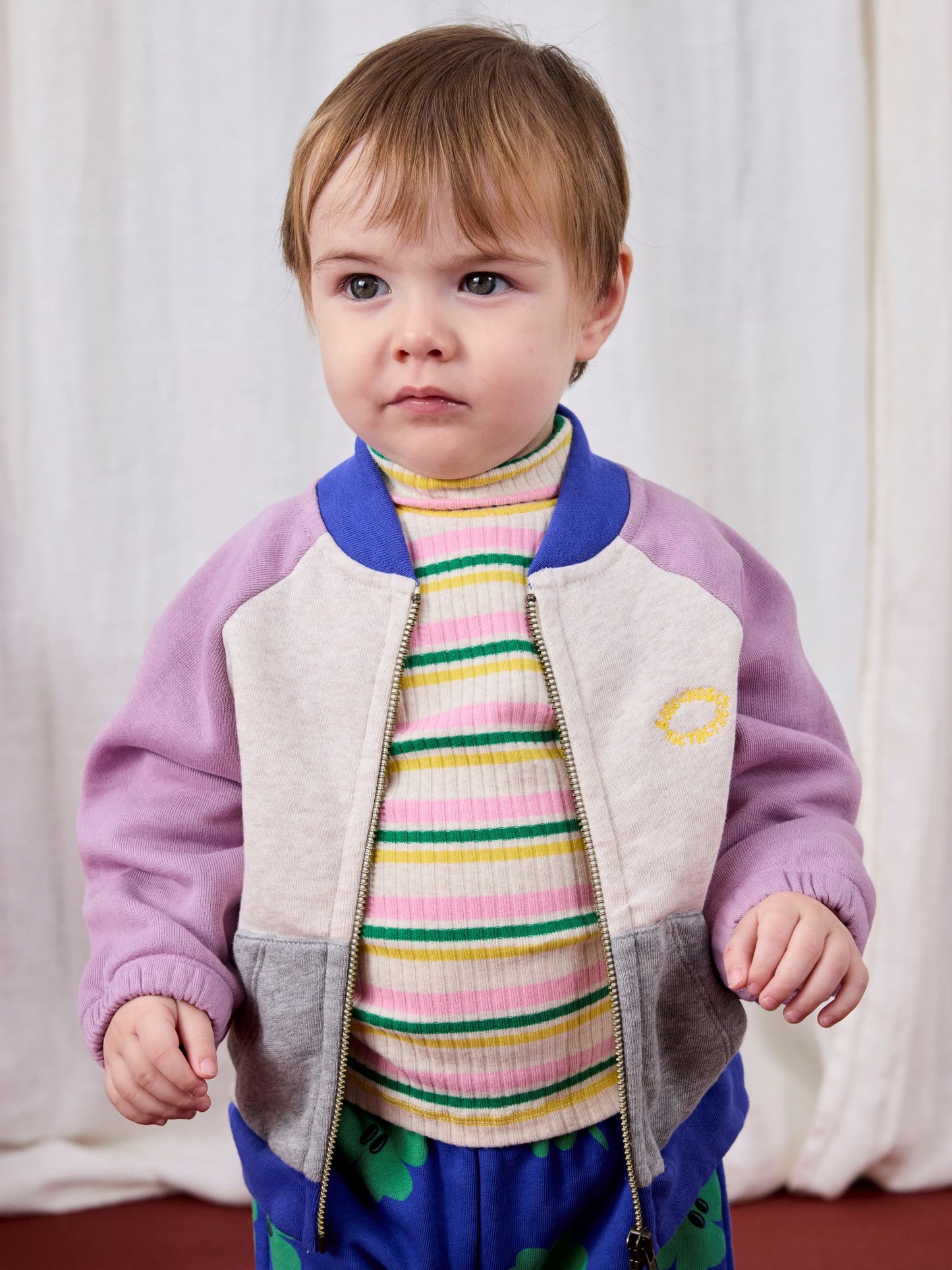 52B.B225AB060_551 # Βρεφική Ζακέτα Φούτερ Tic Tac Toe Color Block