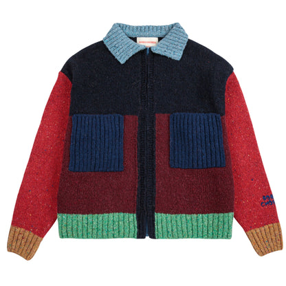 52B.B225AC116_991 # Kids Knitted Cardigan Bobo Choses Color Block