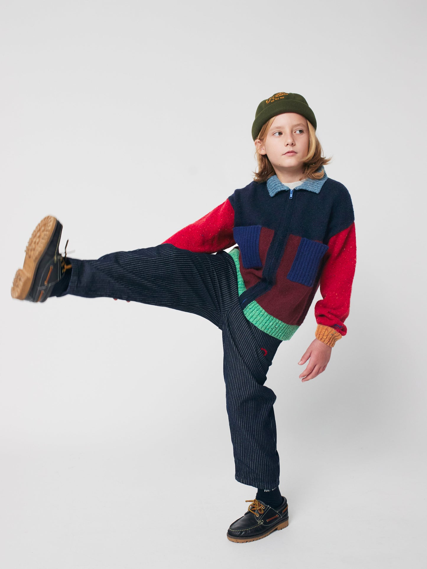 52B.B225AC116_991 # Kids Knitted Cardigan Bobo Choses Color Block