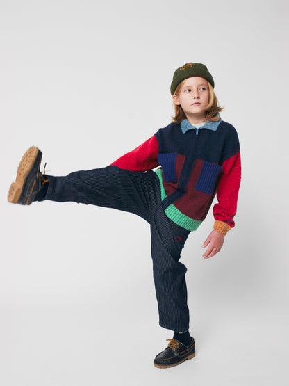 52B.B225AC116_991 # Kids Knitted Cardigan Bobo Choses Color Block