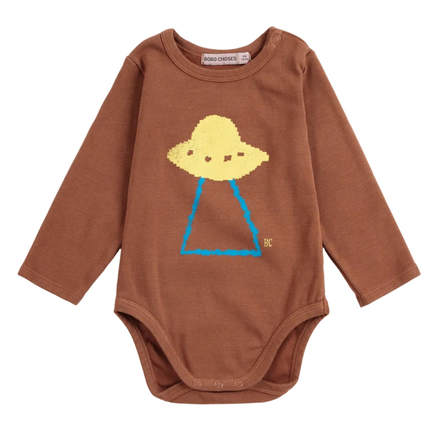 62B.B226AB037_211 # Βρεφικό Μακρυμάνικο Φορμάκι Pixel Abduction Brown