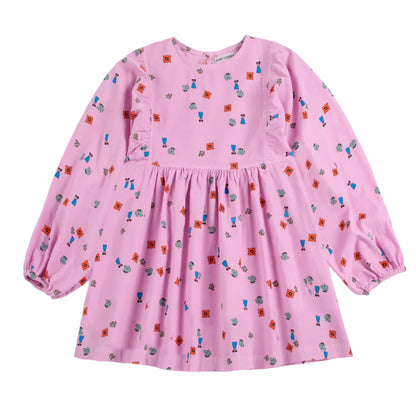 62B.B226AB122_661 # Βρεφικό Μακρυμάνικο Φόρεμα Blossom Pink