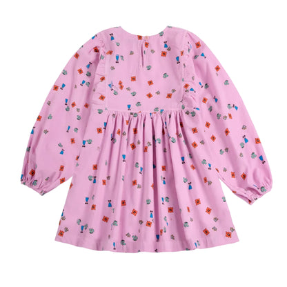 62B.B226AB122_661 # Βρεφικό Μακρυμάνικο Φόρεμα Blossom Pink
