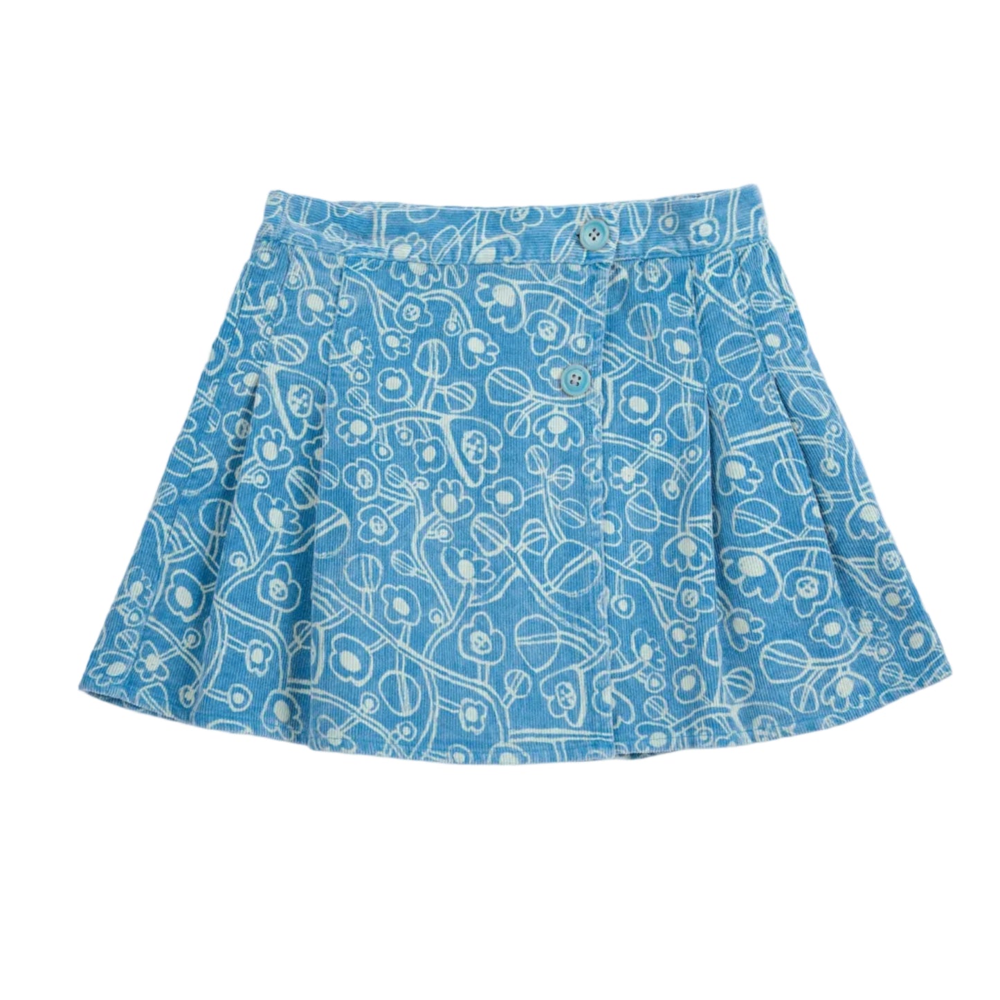62B.B226AC078_421 # Kids Corduroy Skirt Sketchy Flowers