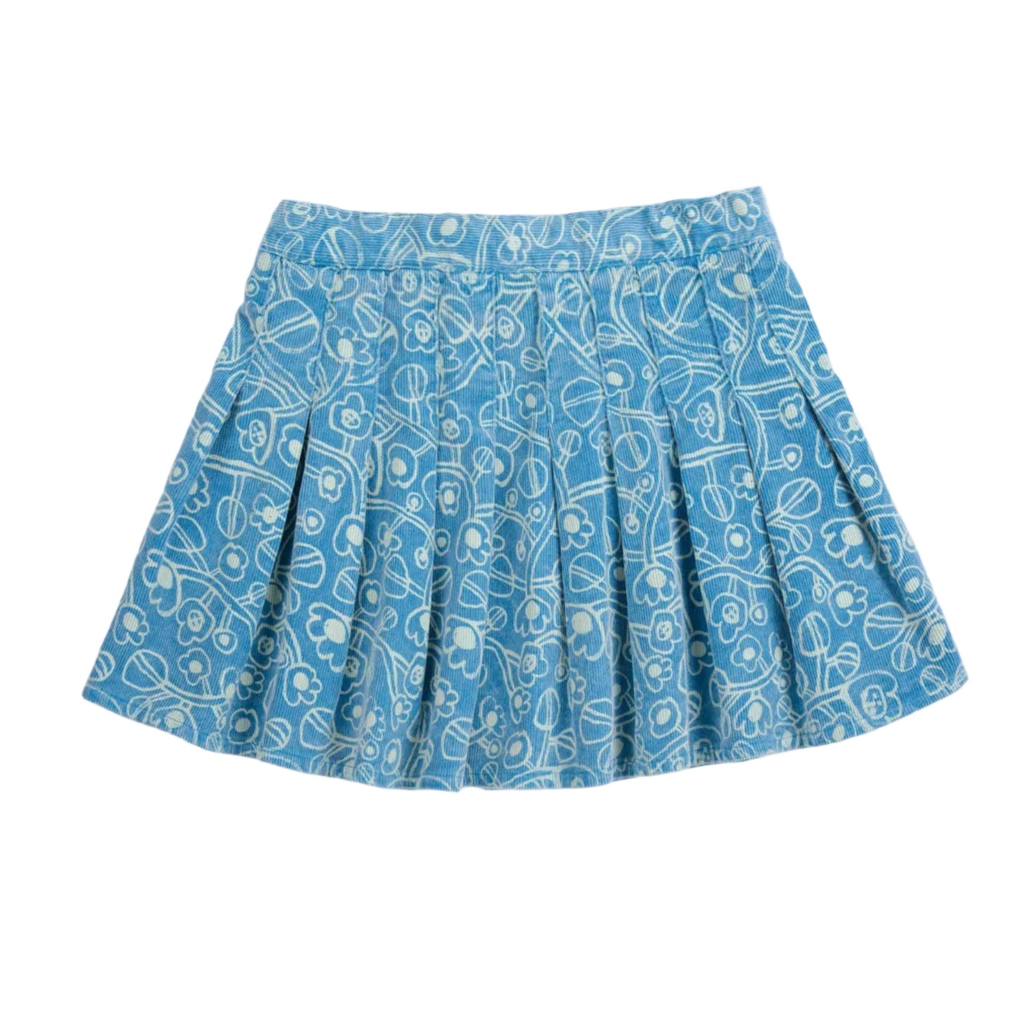 62B.B226AC078_421 # Kids Corduroy Skirt Sketchy Flowers