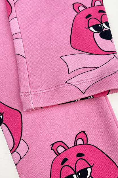 52B.BEAR PINK _LEGGINGS # Παιδικό Κολάν Bear Pink