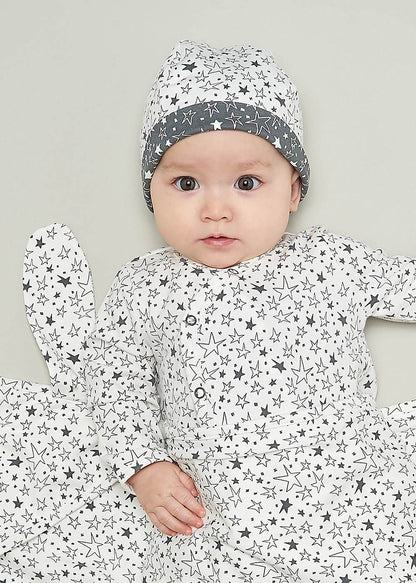 Βρεφικό Σκουφάκι Διπλής Όψης Cream Star