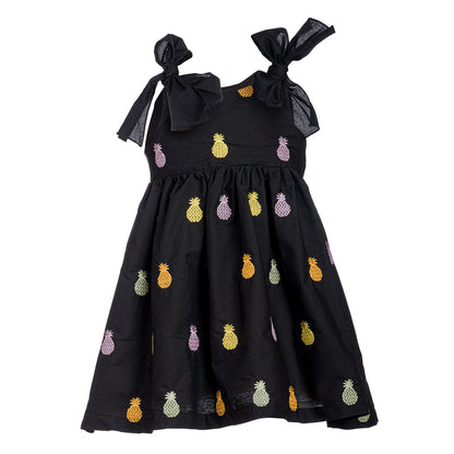 Βρεφικό Φόρεμα με Κεντημένους Ανανάδες